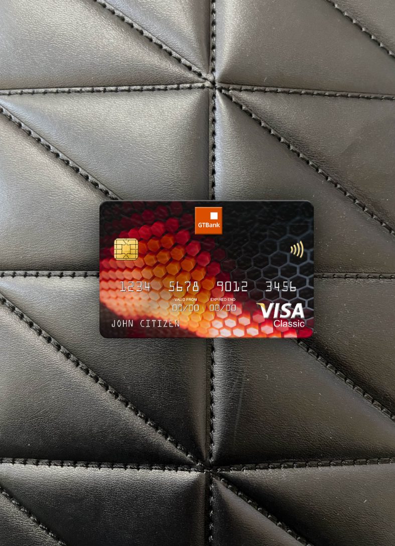 Download Nigeria GTBank visa classic card photolook front Photoshop template
